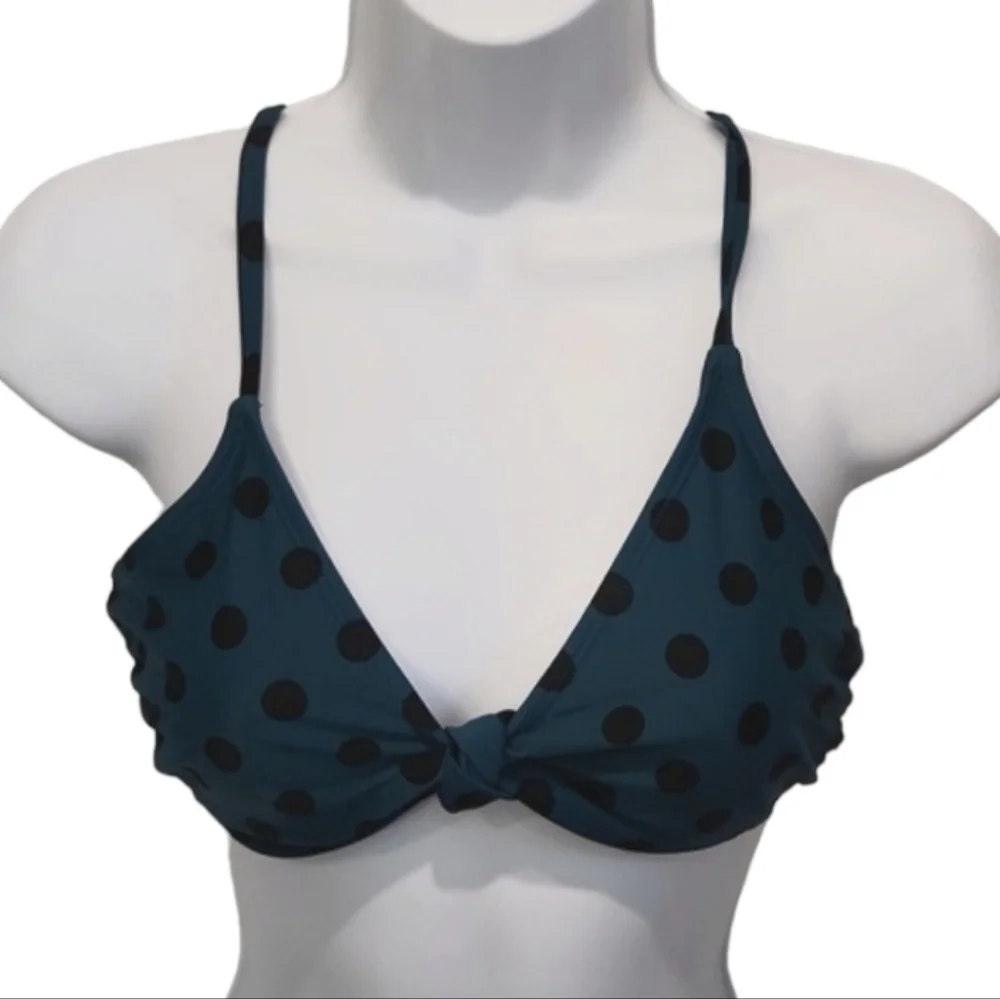 Xhilaration Polka Dot Criss Cross Back Bikini Top
